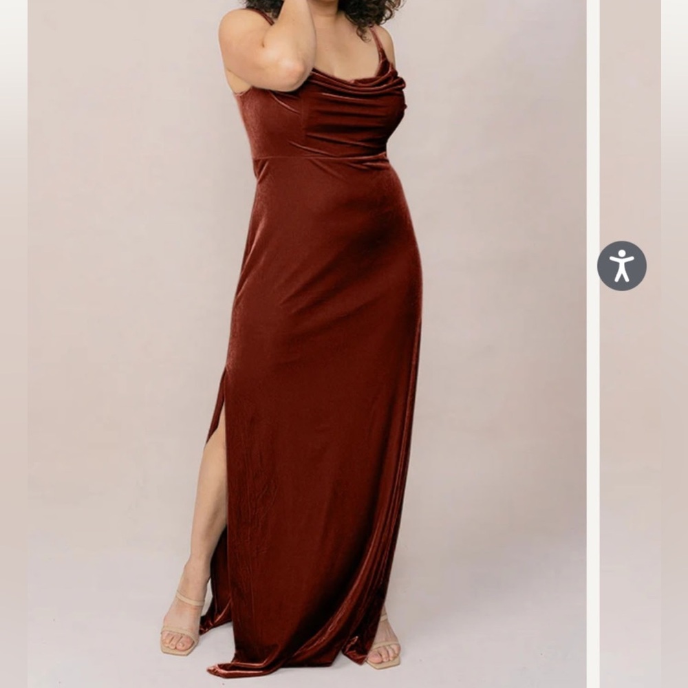 Revelry velvet dusty rose Maxi Dress‎